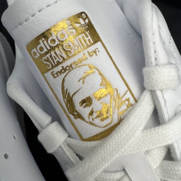 adidas Originals Stan Smith W White Silver Gold Women 9 Classic Shoe HQ4243 - Picture 4 of 10